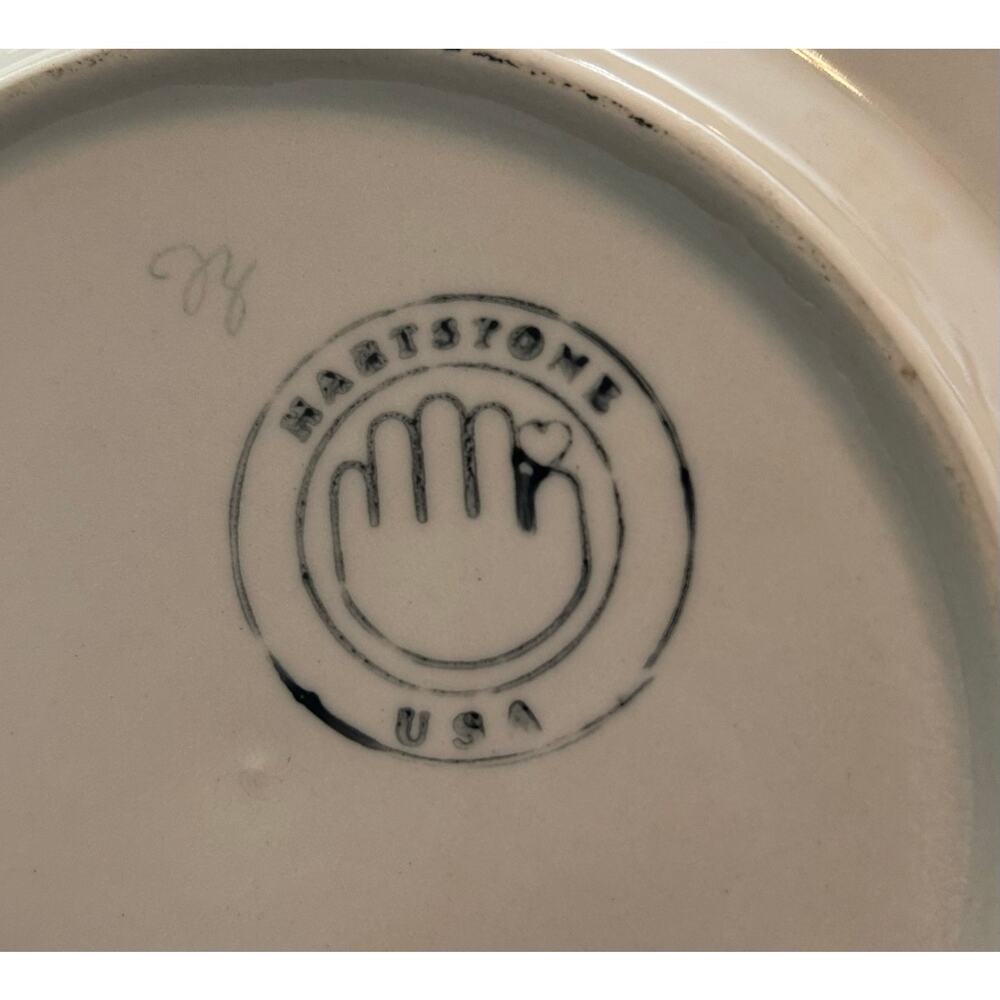 Lot of 4 Hartstone Pottery Salad Dessert Stoneware Plate Garden Fold #1 - Picture 4 of 4
